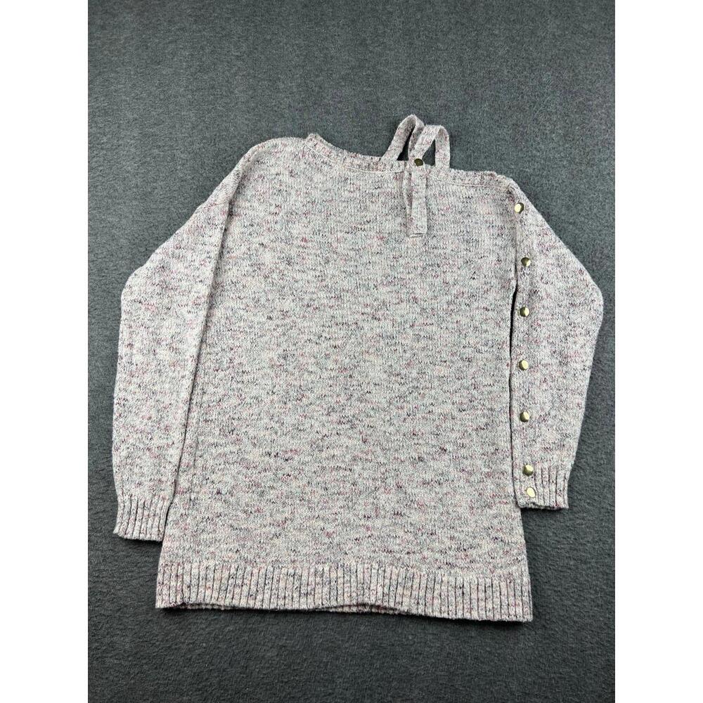 Soho Jeans Women's Knit Sweater with Button Detail on Sleeve Size Medium